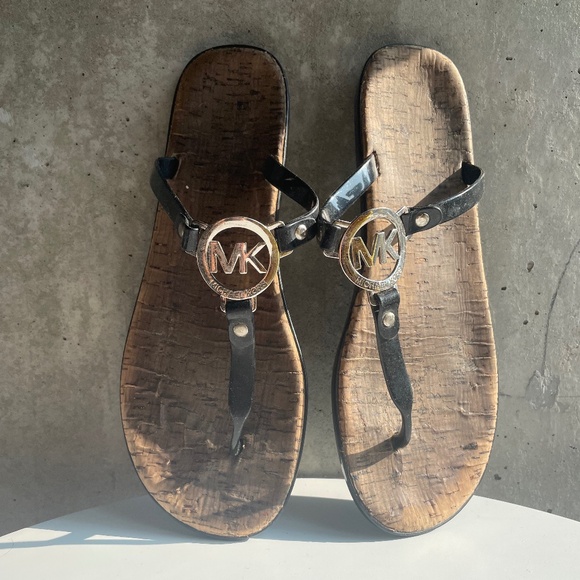 Michael Kors Shoes - Used Michael Kors Flip Flops | Designer Summer Sandals Logo Thong Sandals